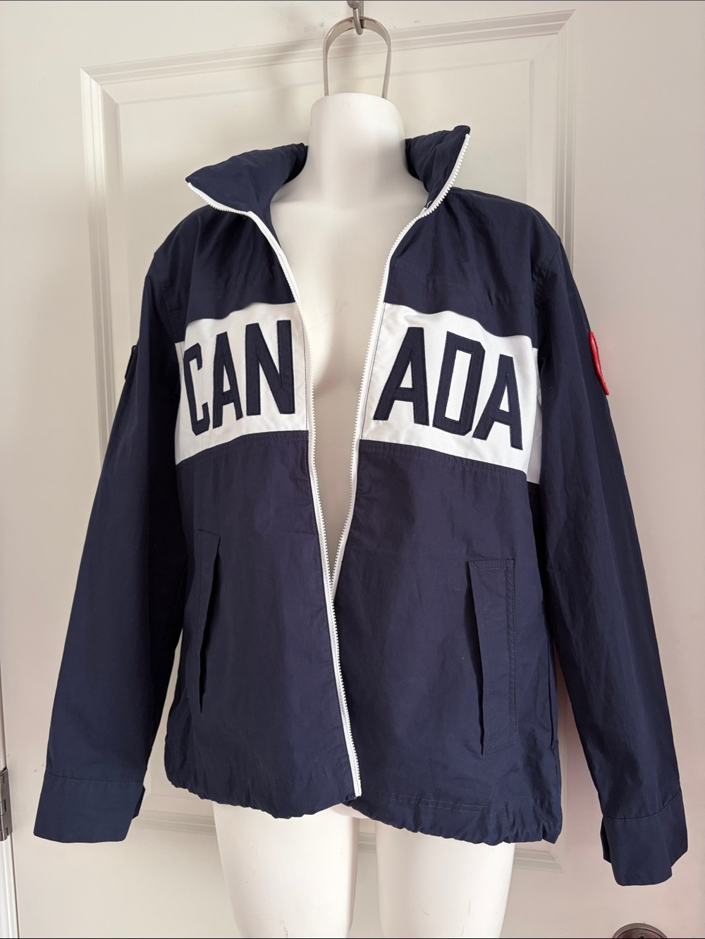 HBC Navy Canada Panel Cotton Jacket